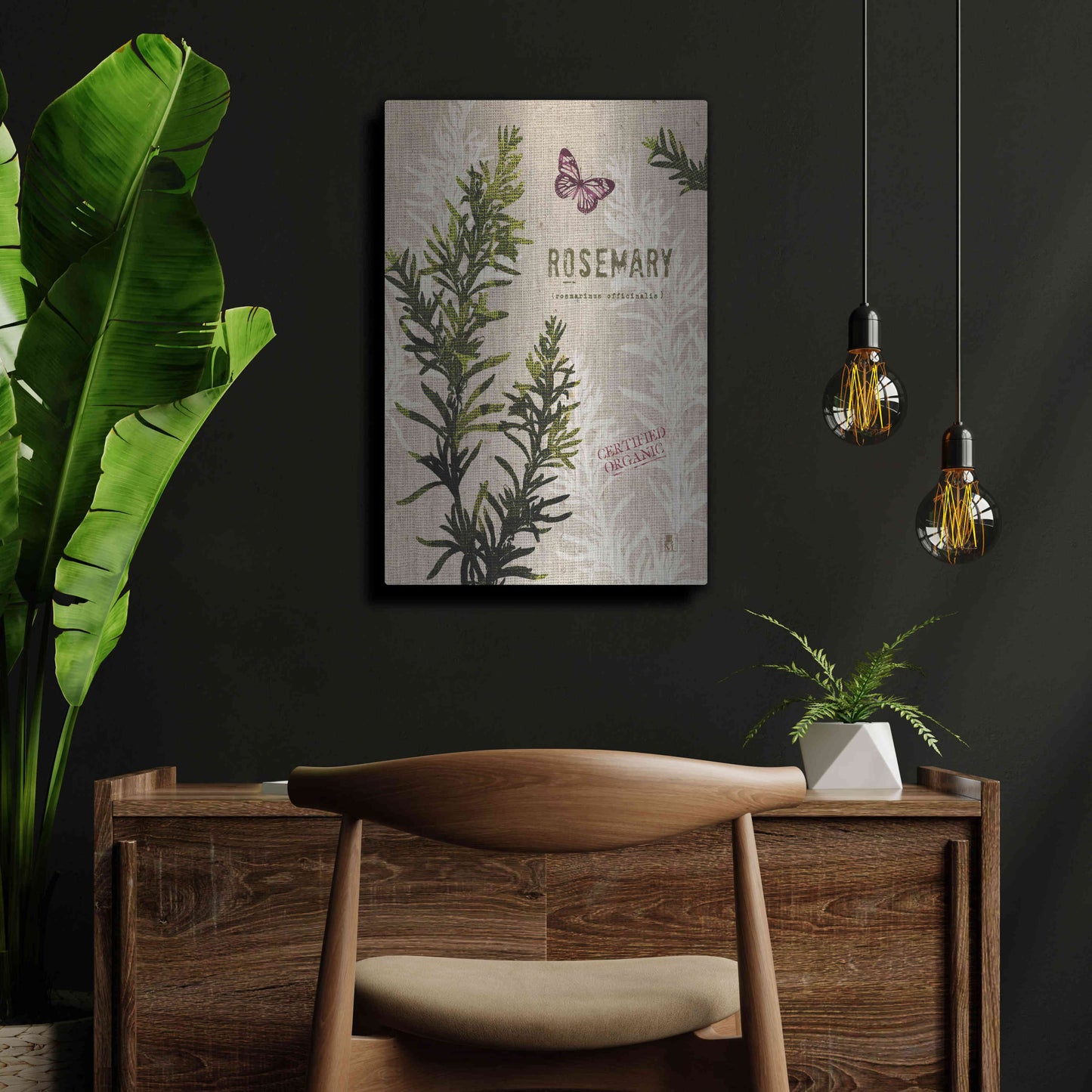 Luxe Metal Art 'Organic Rosemary' by Studio Mousseau, Metal Wall Art,24x36