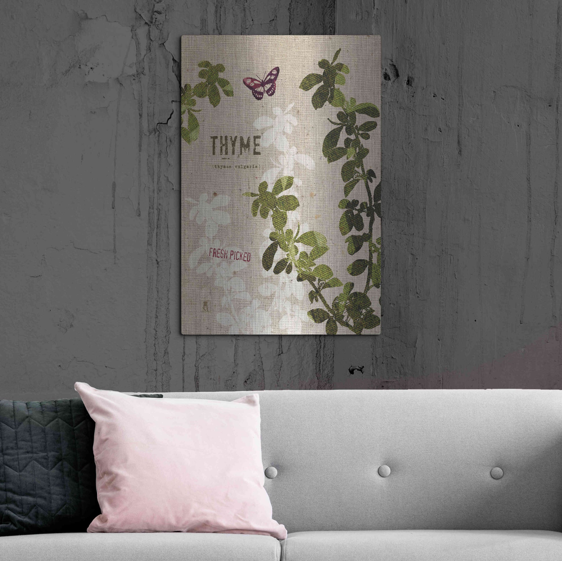 Luxe Metal Art 'Organic Thyme' by Studio Mousseau, Metal Wall Art,24x36