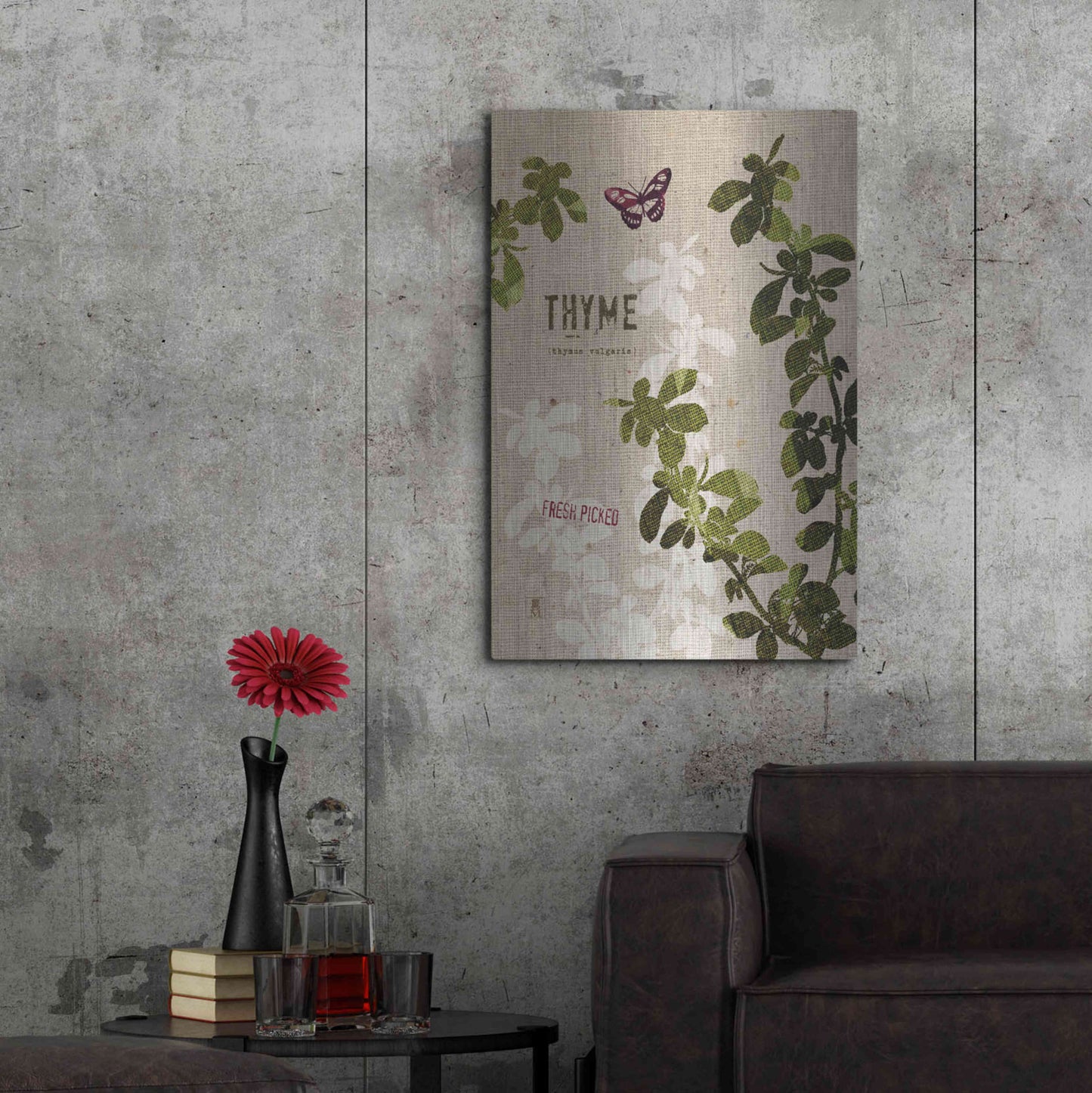 Luxe Metal Art 'Organic Thyme' by Studio Mousseau, Metal Wall Art,24x36