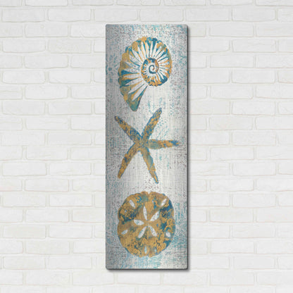 Luxe Metal Art 'Coastal Beauty Panel I' by Studio Mousseau, Metal Wall Art,16x48