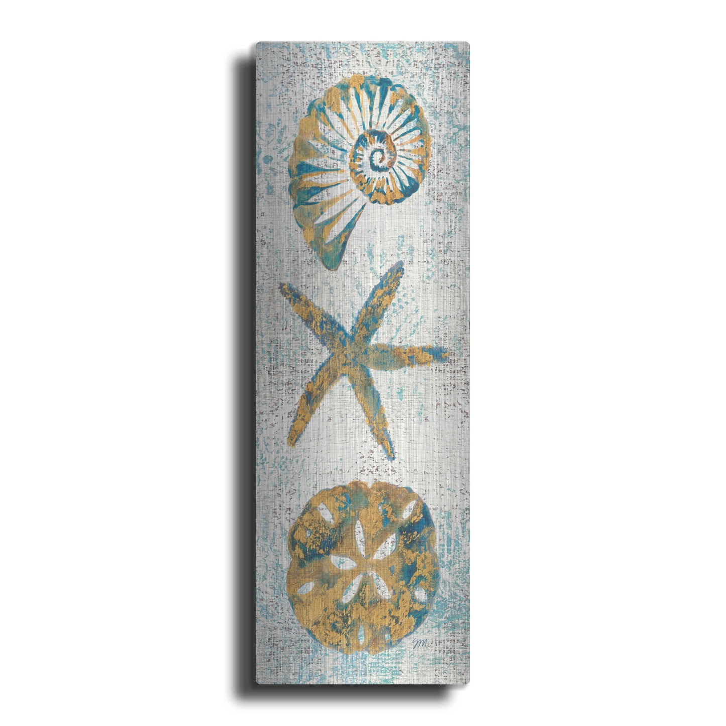 Luxe Metal Art 'Coastal Beauty Panel I' by Studio Mousseau, Metal Wall Art