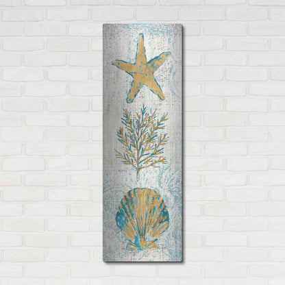 Luxe Metal Art 'Coastal Beauty Panel II' by Studio Mousseau, Metal Wall Art,16x48