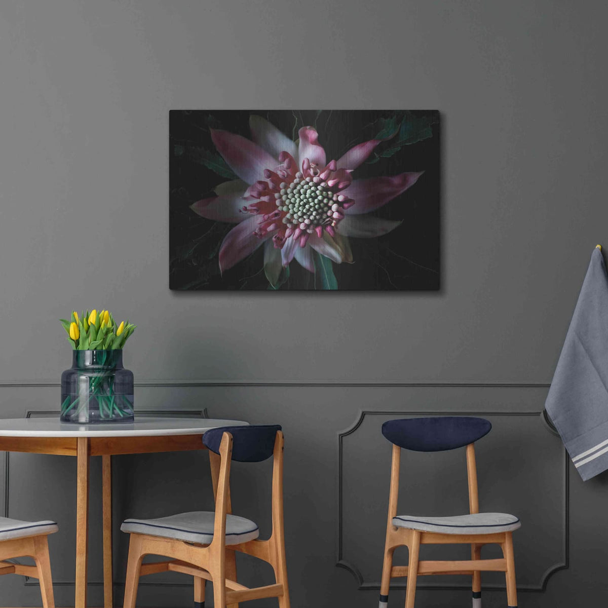 'Salmon Waratah II' by Elise Catterall – Metal Wall Art, 36x24 room view