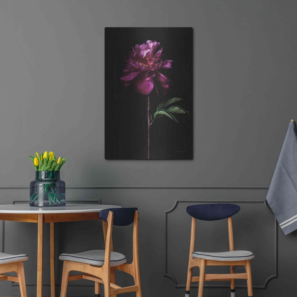 'Peony Portrait' by Elise Catterall – Metal Wall Art, 24x36 room view