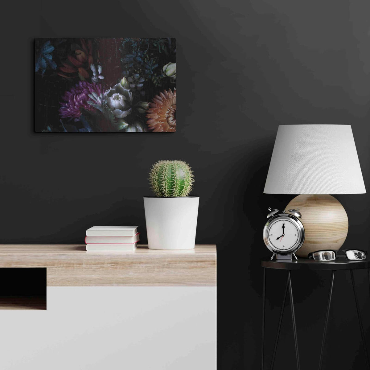 'Paper Daisies and Blushing Brides' by Elise Catterall – Metal Wall Art, 24x16 room view