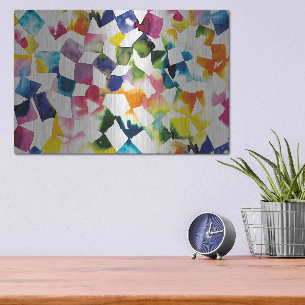 'Colorful Cubes' by Wild Apple Portfolio – Metal Wall Art, 16x12 room view