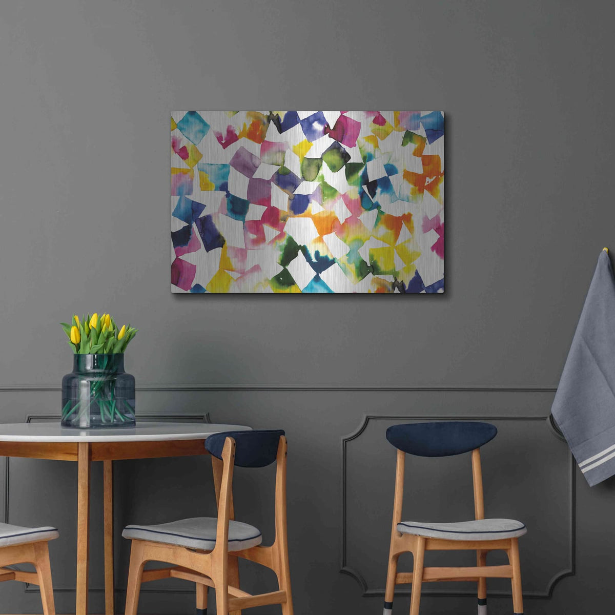 'Colorful Cubes' by Wild Apple Portfolio – Metal Wall Art, 36x24 room view