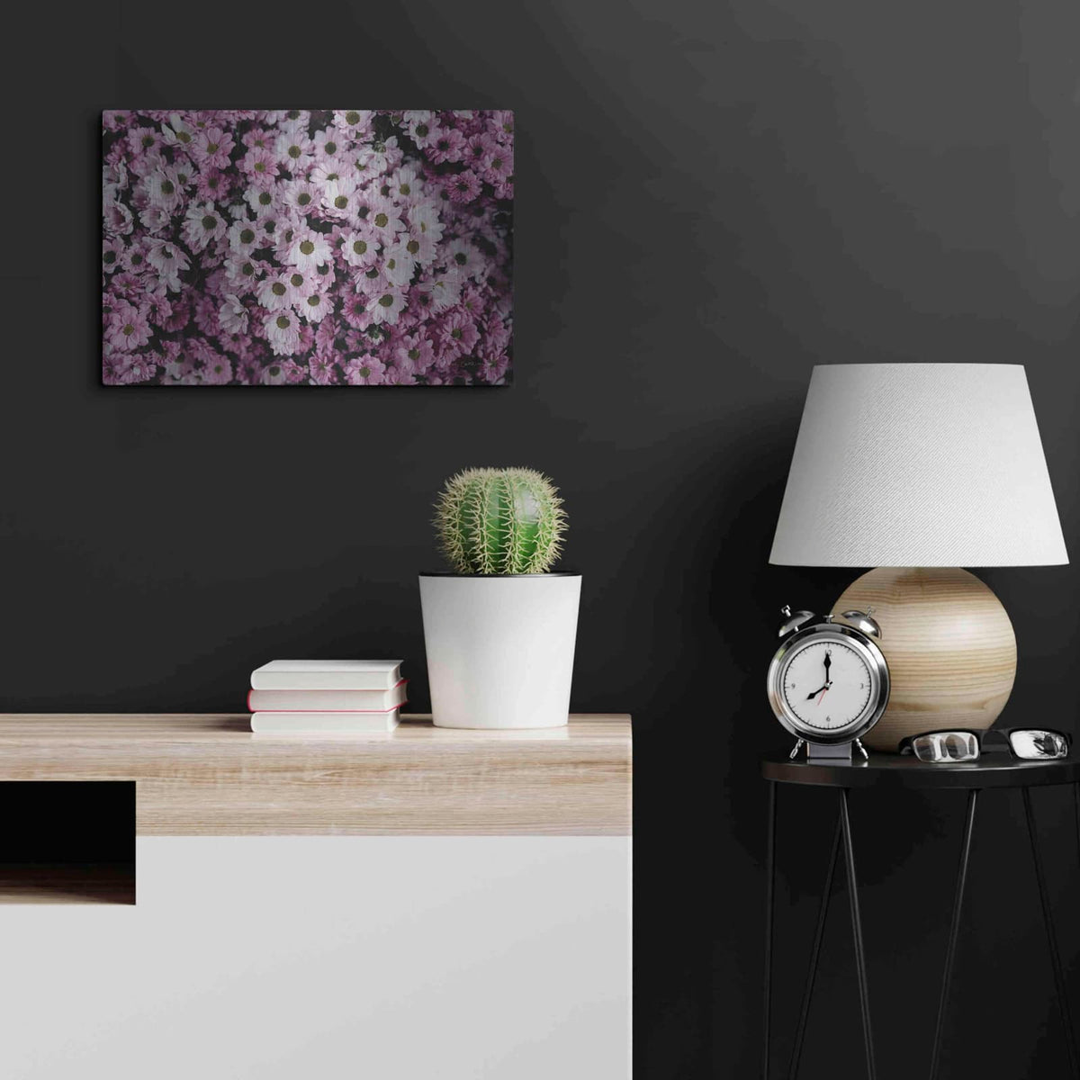 'Pale Daisies' by Elise Catterall – Metal Wall Art, 24x16 room view