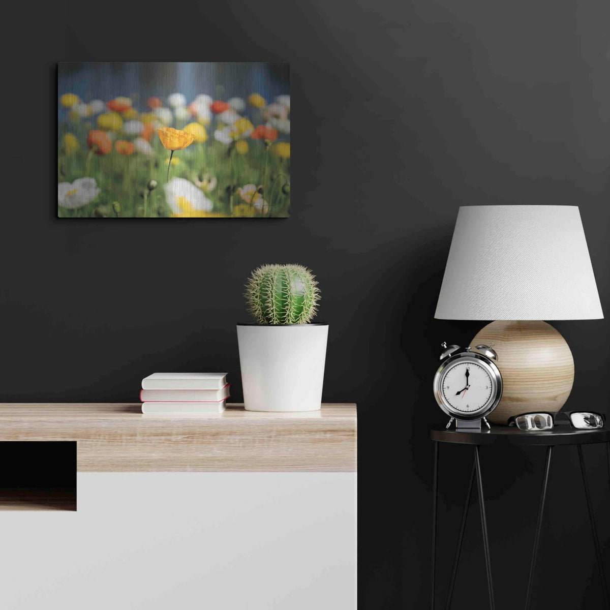 'Poppy Field' by Elise Catterall – Metal Wall Art, 24x16 room view