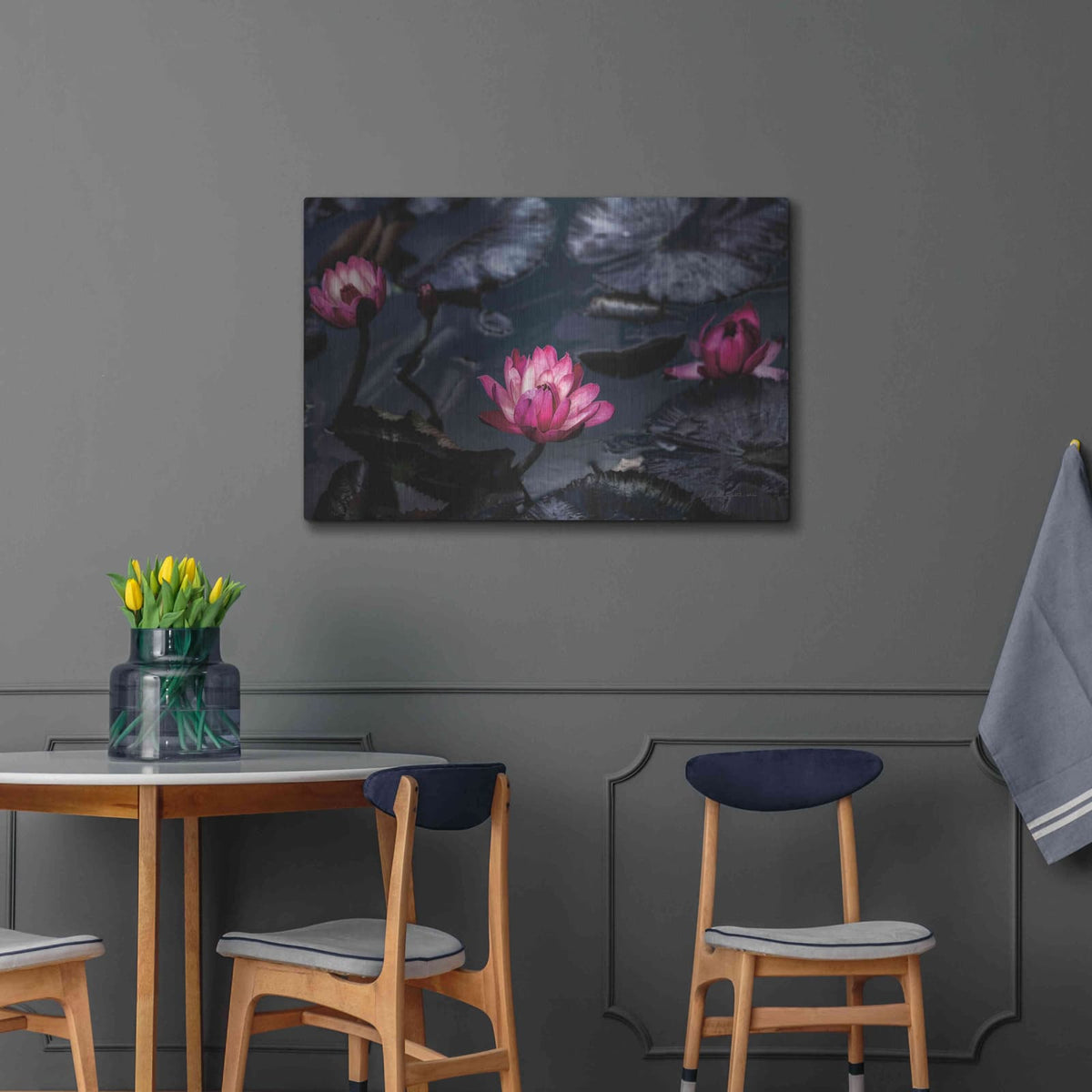 'Waterlilies' by Elise Catterall – Metal Wall Art, 36x24 room view