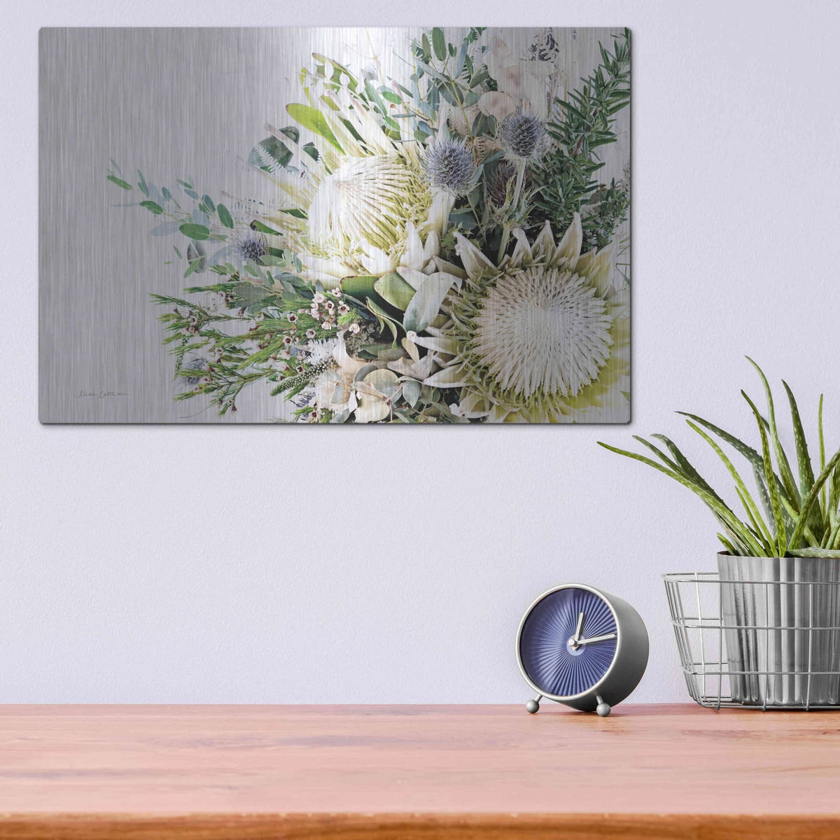 'Protea Bouquet I' by Elise Catterall – Metal Wall Art, 16x12 room view