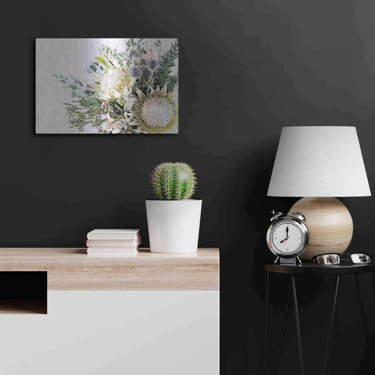 'Protea Bouquet I' by Elise Catterall – Metal Wall Art, 24x16 room view