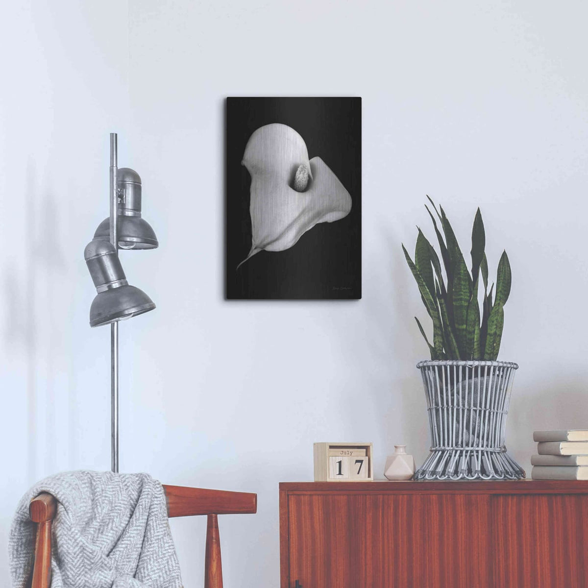 'Elegant Calla III' by Elise Catterall – Metal Wall Art, 16x24 room view
