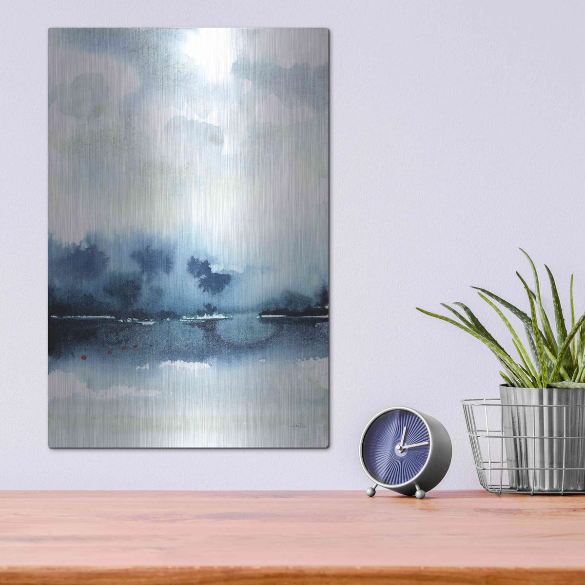 'Deep Blue Lake' by Katrina Pete – Metal Wall Art, 12x16 room view