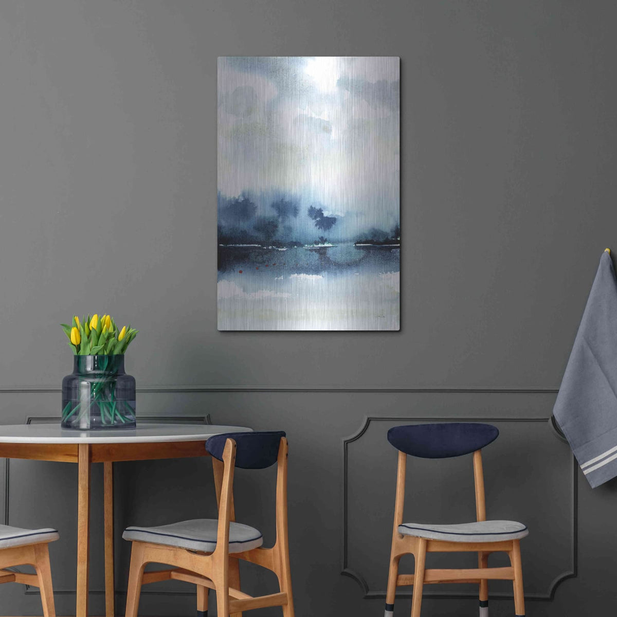 'Deep Blue Lake' by Katrina Pete – Metal Wall Art, 24x36 room view