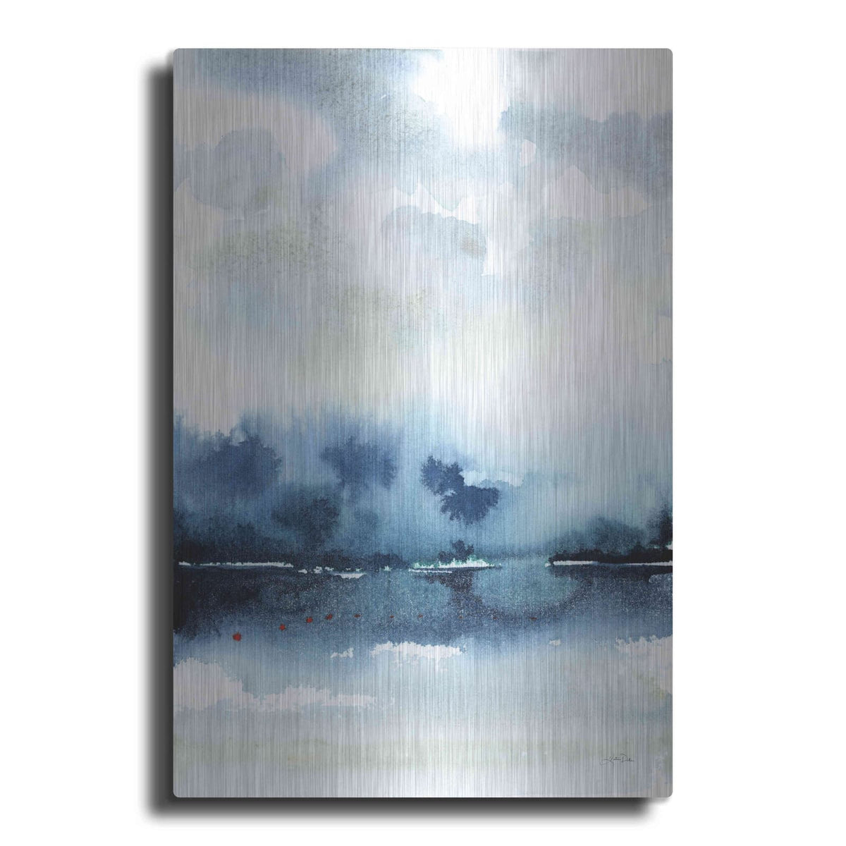 'Deep Blue Lake' by Katrina Pete – Metal Wall Art