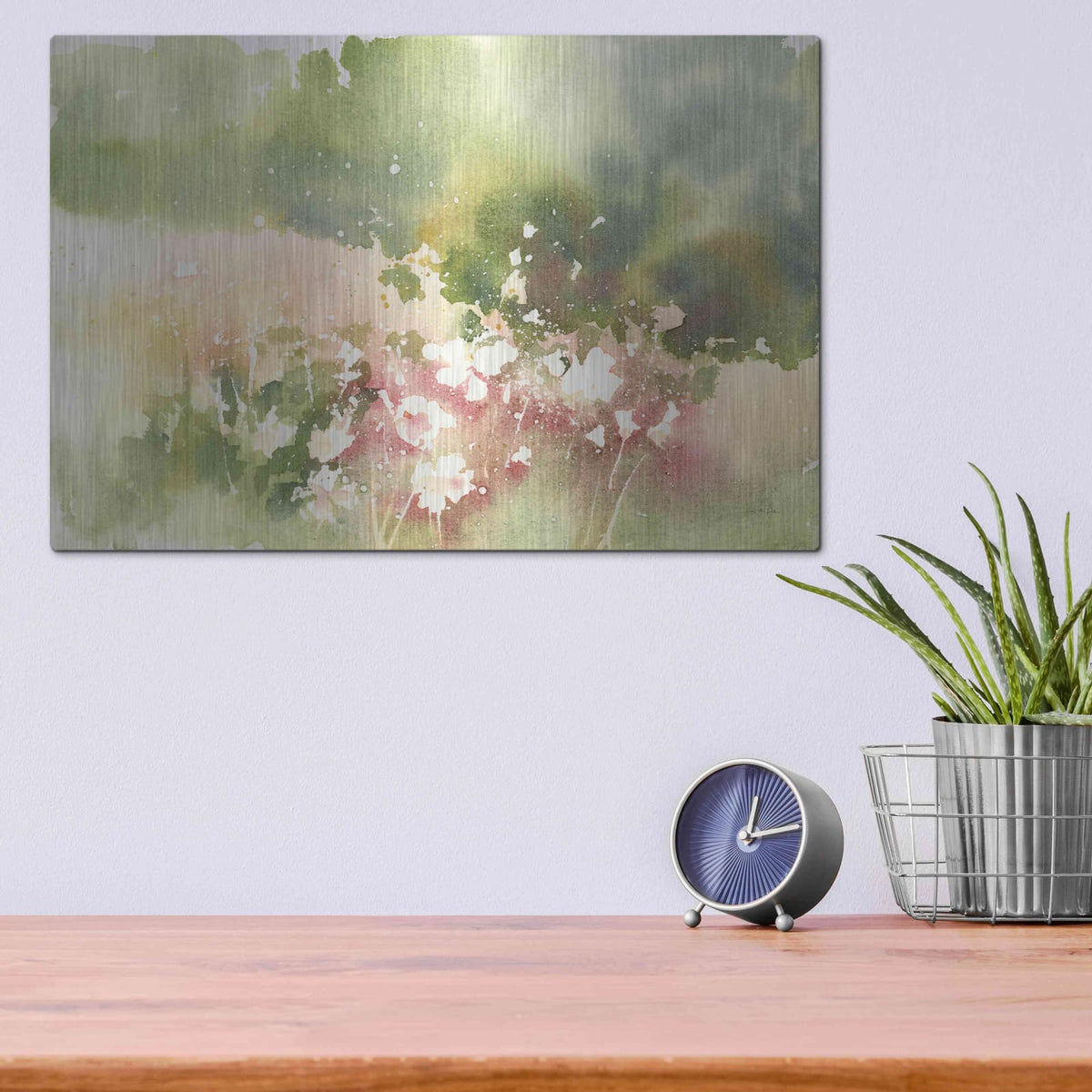 'Floral Field' by Katrina Pete – Metal Wall Art, 16x12 room view