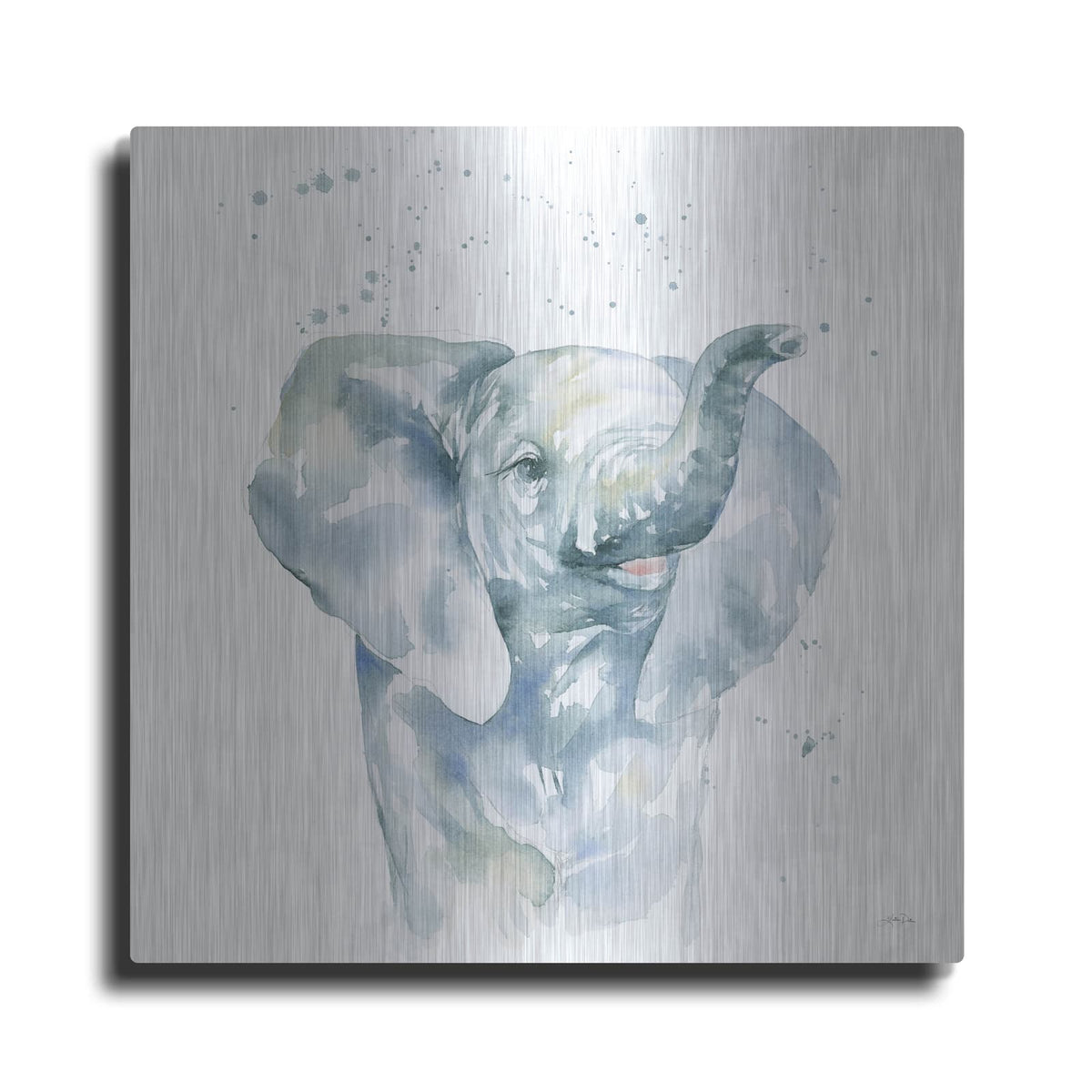 'Baby Elephant' by Katrina Pete – Metal Wall Art