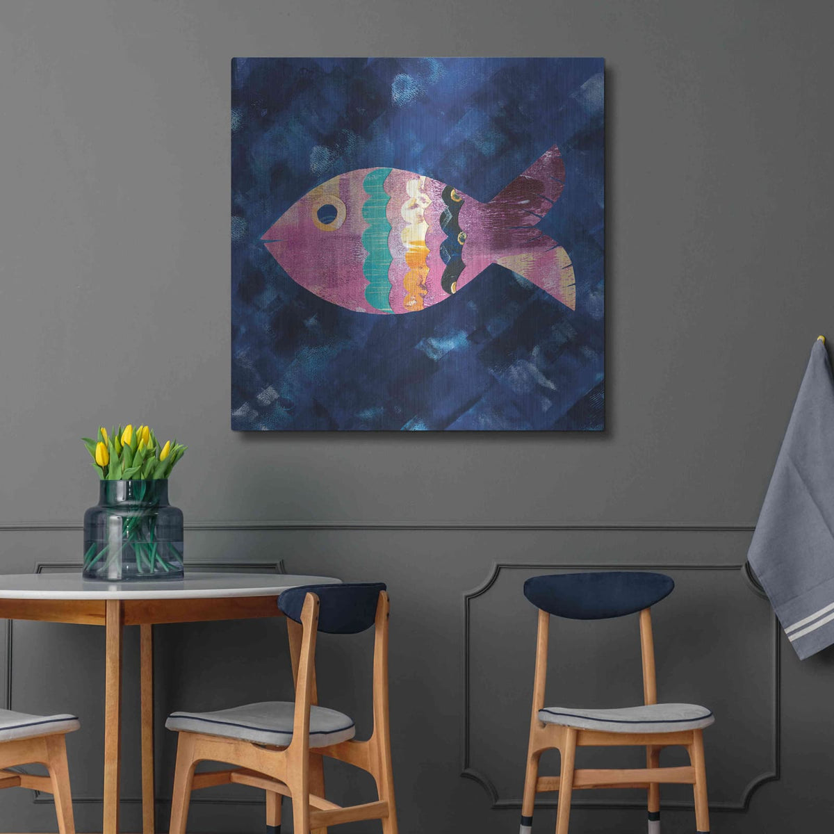 'Boho Reef III' by Wild Apple Portfolio – Metal Wall Art, 36x36 room view