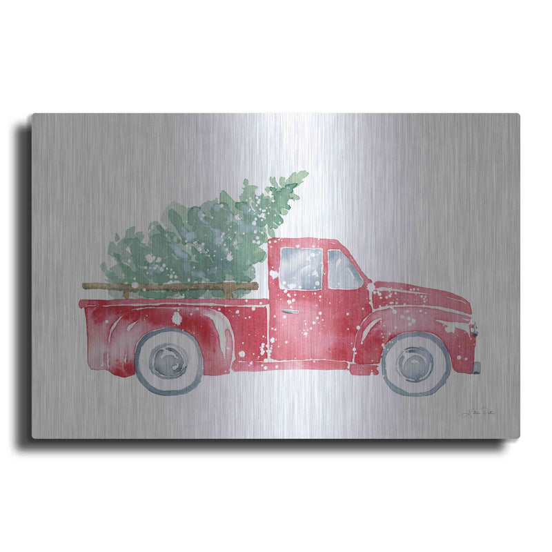 'Christmas Truck' by Katrina Pete – Metal Wall Art