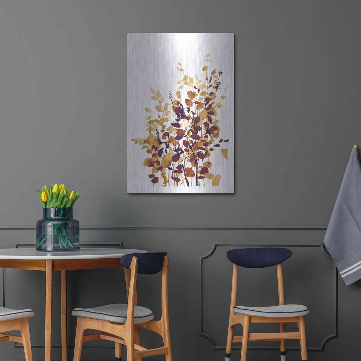 'Brown Botanicals' by Katrina Pete – Metal Wall Art, 24x36 room view
