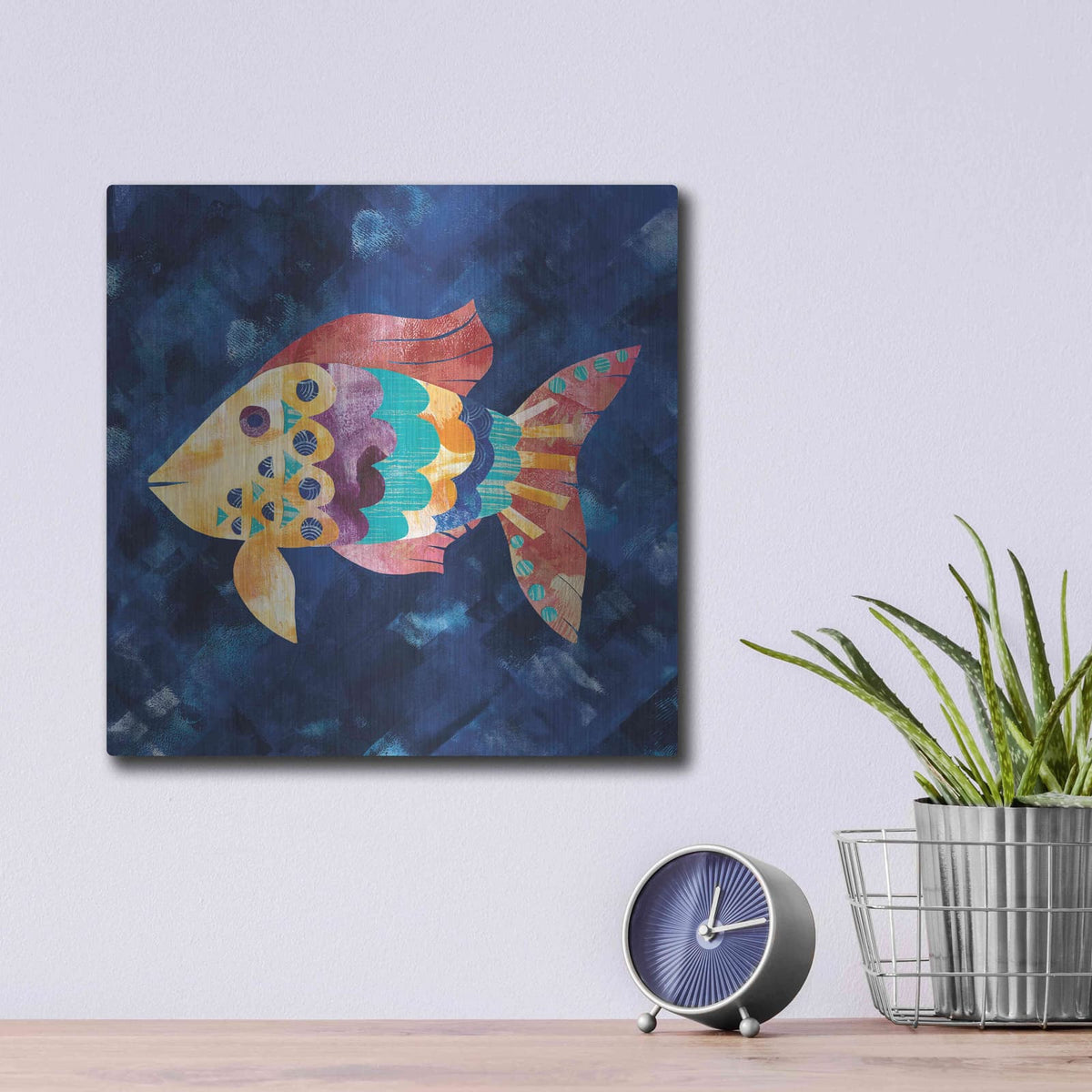 'Boho Reef VI' by Wild Apple Portfolio – Metal Wall Art, 12x12 room view