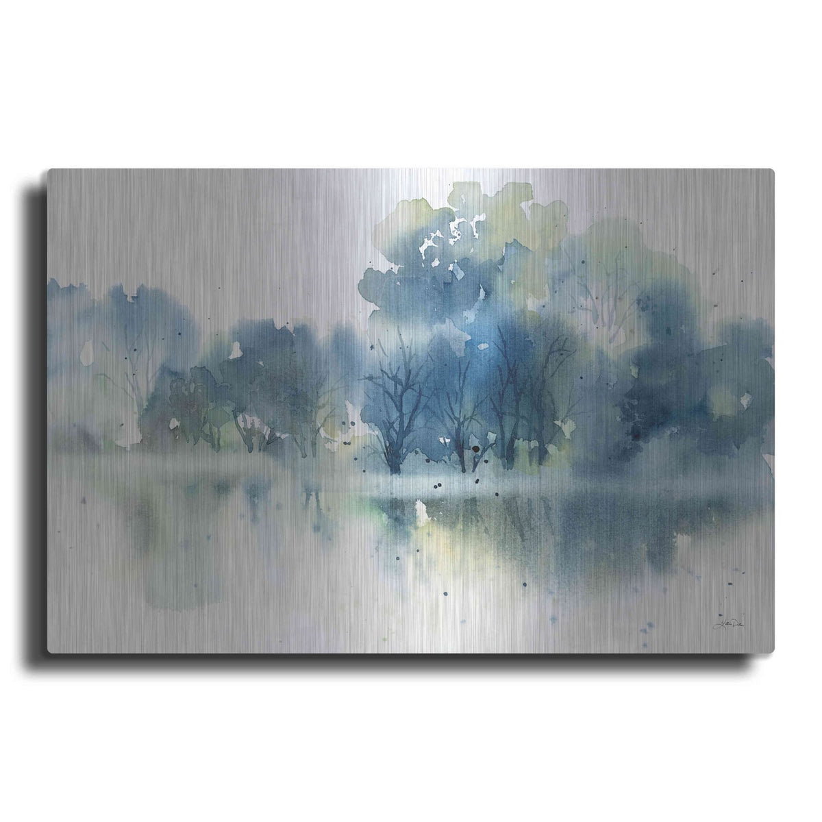 'Blue Pond Reflections' by Katrina Pete – Metal Wall Art