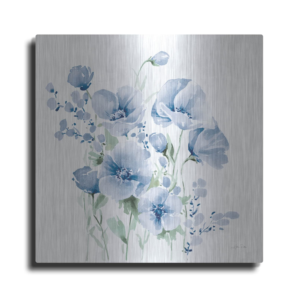 'Secret Garden Bouquet II Blue Light' by Katrina Pete – Metal Wall Art