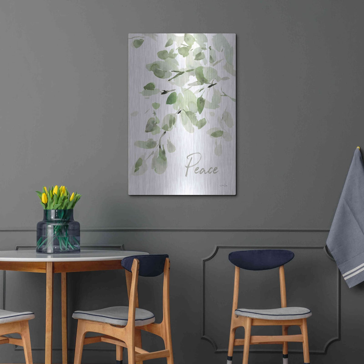 'Cascading Branches I Peace' by Katrina Pete – Metal Wall Art, 24x36 room view