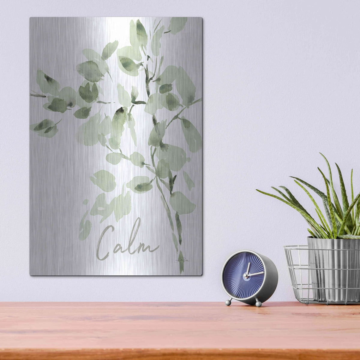 'Cascading Branches II Calm' by Katrina Pete – Metal Wall Art, 12x16 room view