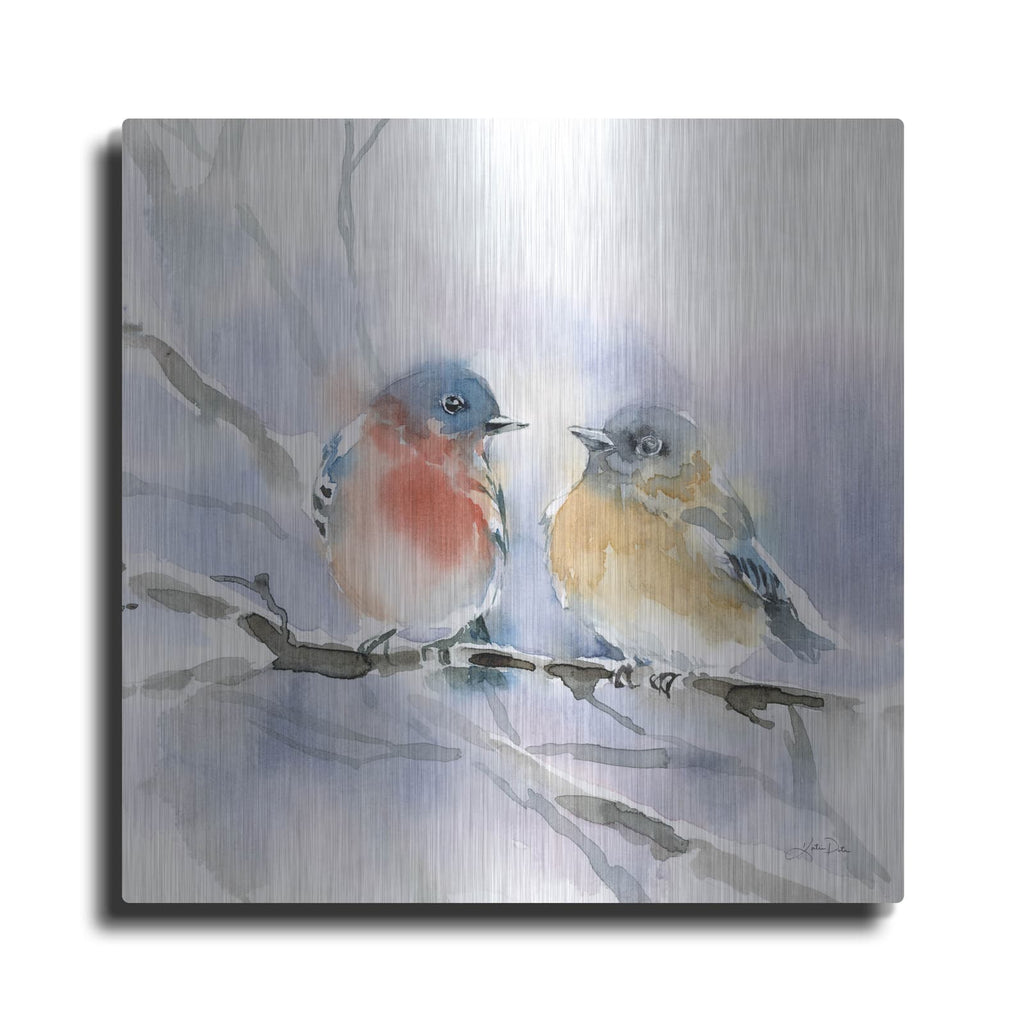 'Bluebird Pair' by Katrina Pete – Metal Wall Art