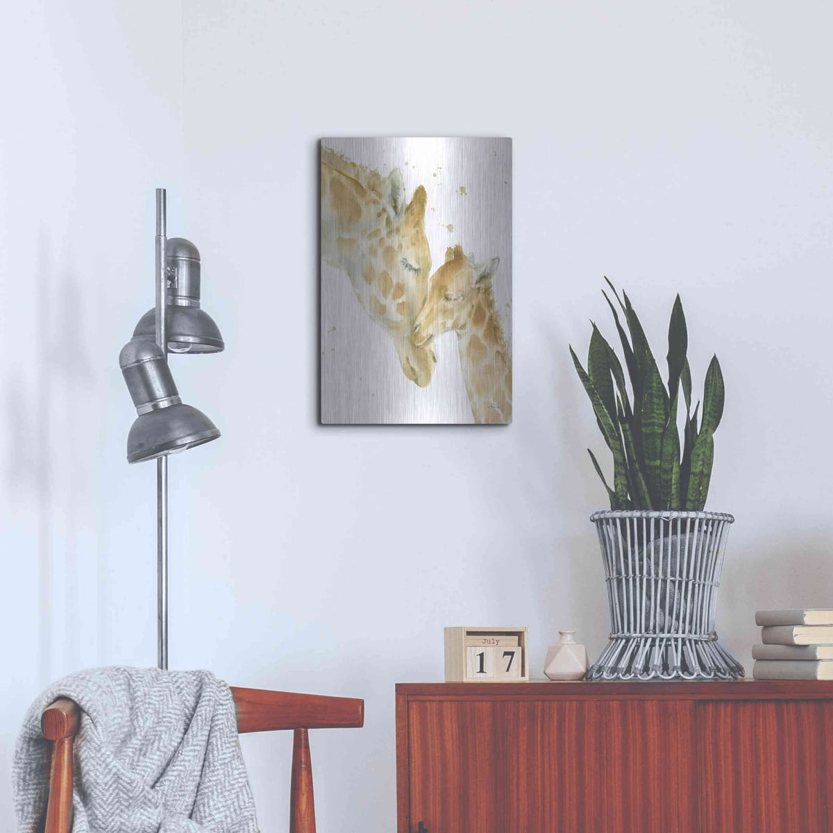 'Giraffe Love' by Katrina Pete – Metal Wall Art, 16x24 room view
