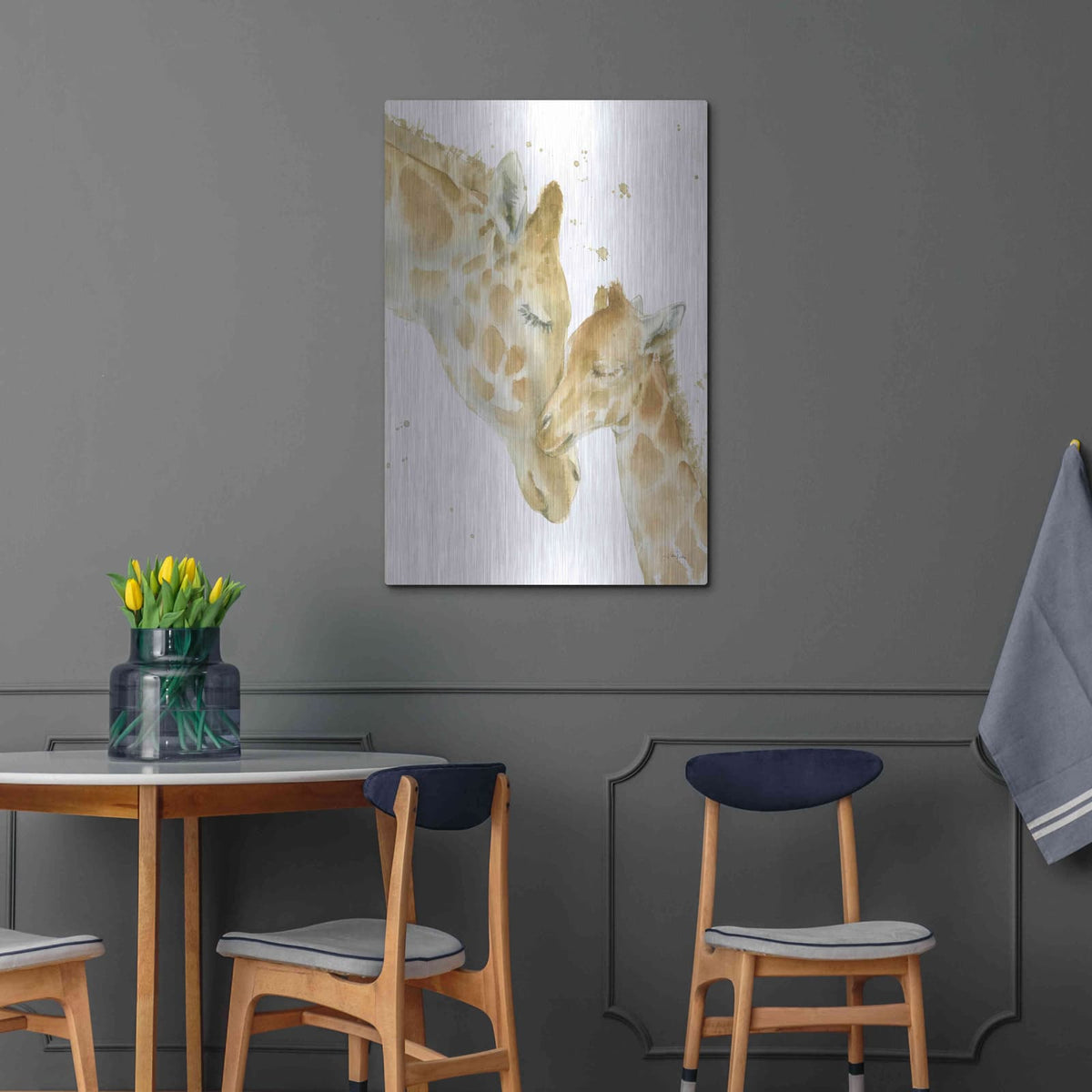 'Giraffe Love' by Katrina Pete – Metal Wall Art, 24x36 room view