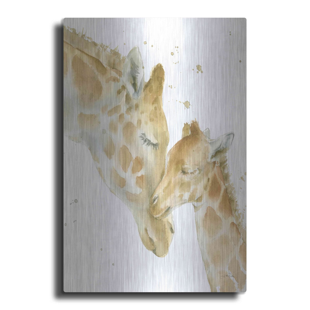 'Giraffe Love' by Katrina Pete – Metal Wall Art