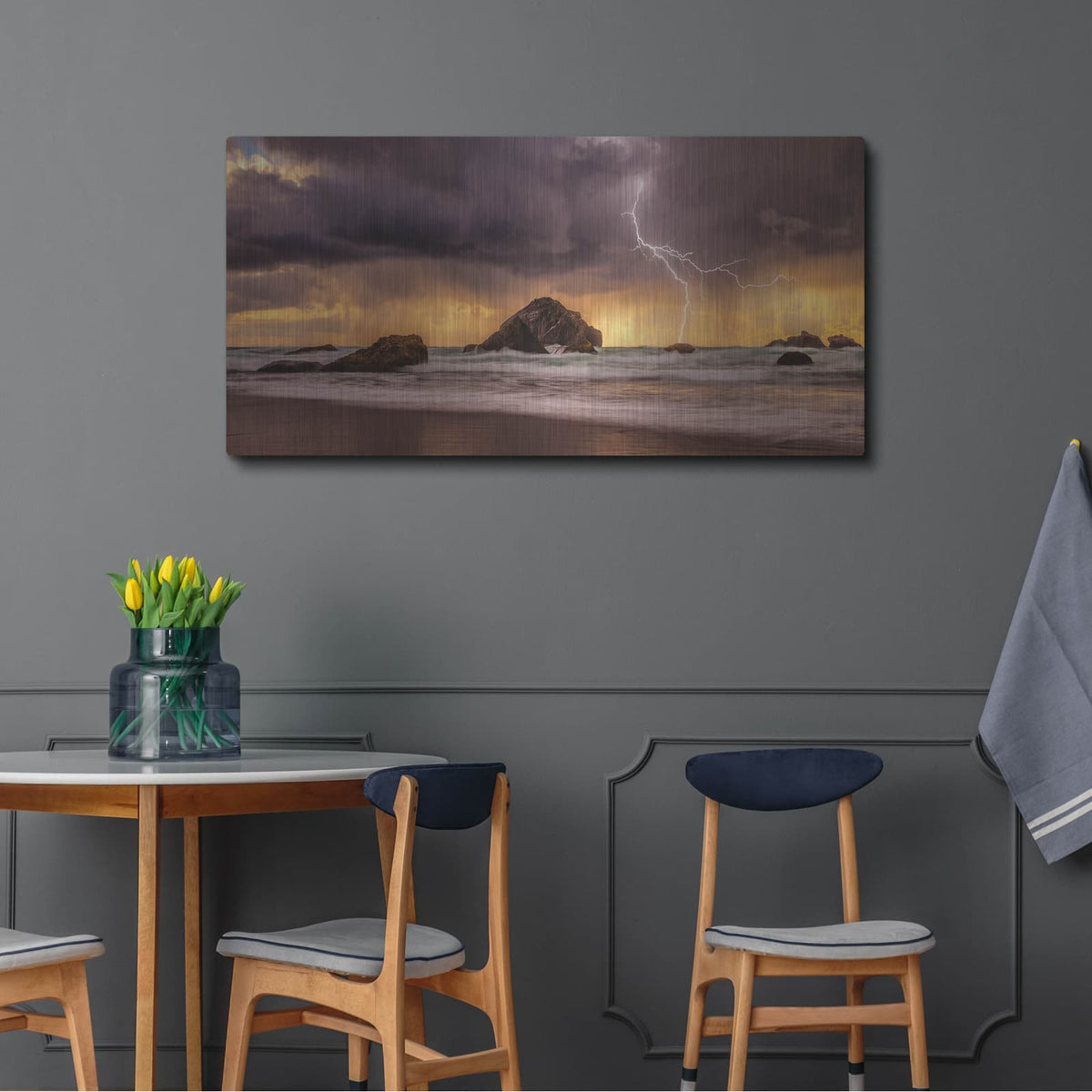 'Storm At Face Rock' by Darren White – Metal Wall Art, 48x24 room view