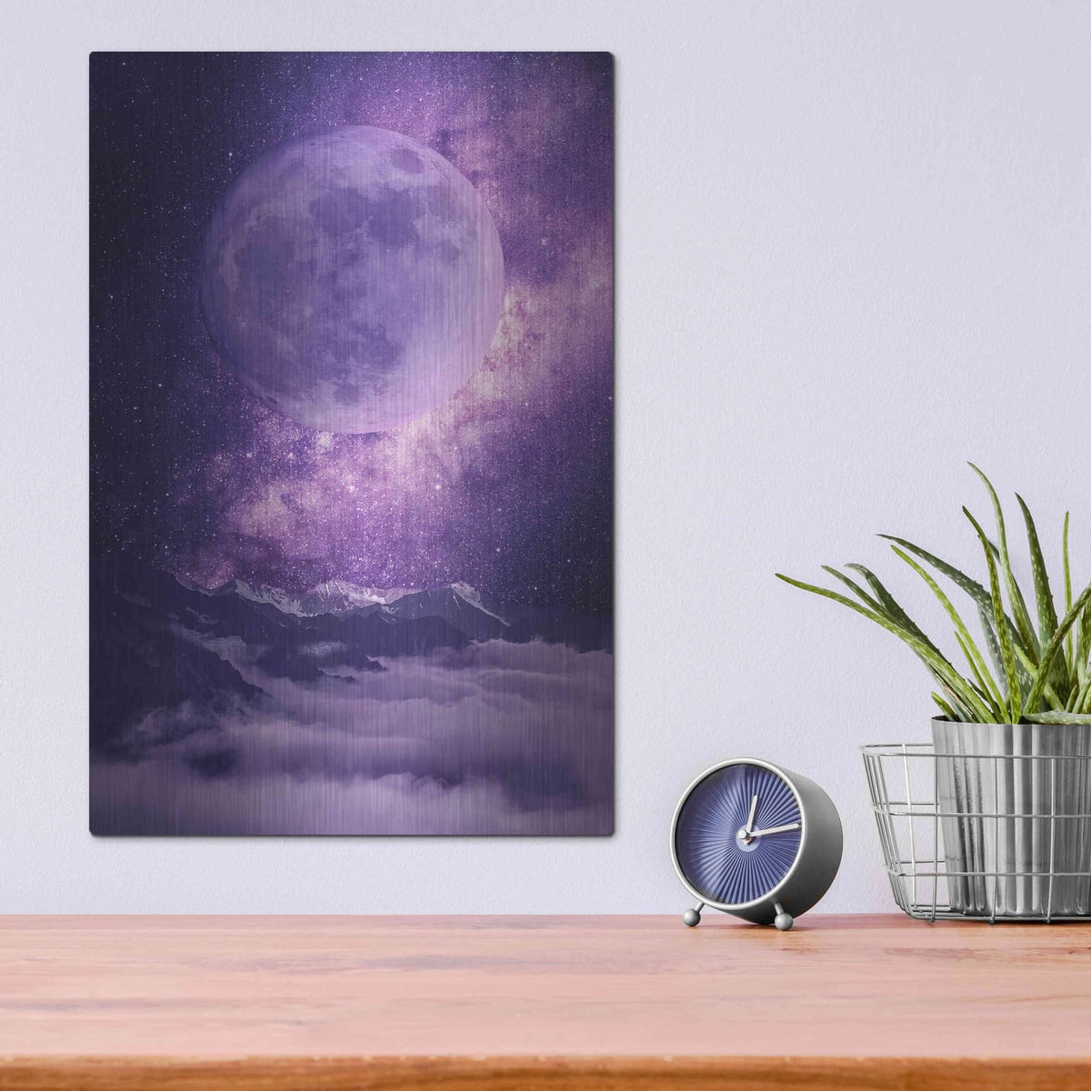'Sublime Moonlight' by NASA Space Photos – Metal Wall Art, 12x16 room view
