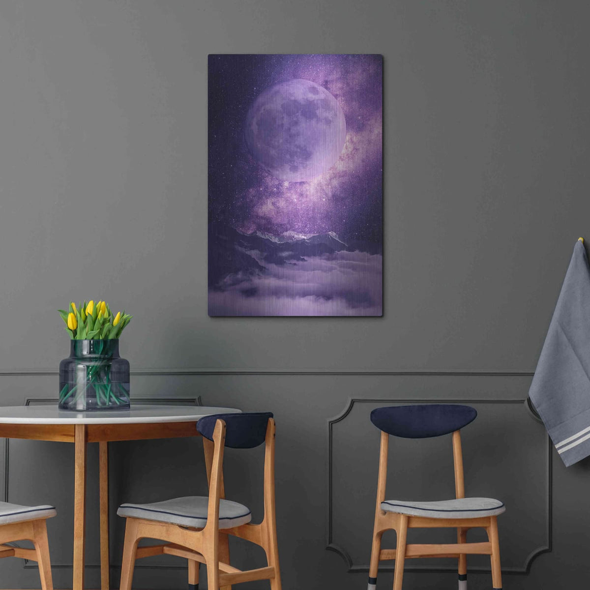 'Sublime Moonlight' by NASA Space Photos – Metal Wall Art, 24x36 room view