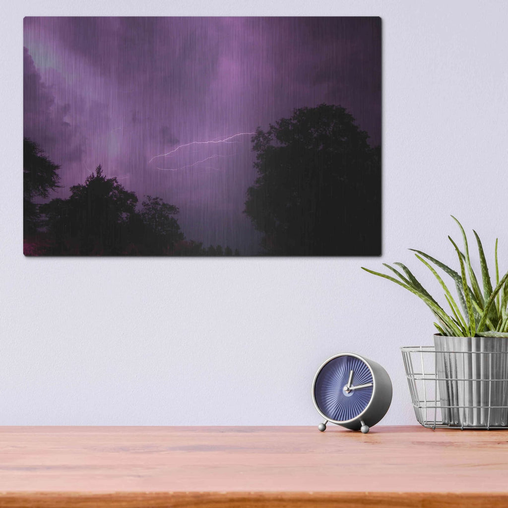 'Purpureus Lightning' by NASA Space Photos – Metal Wall Art, 16x12 room view