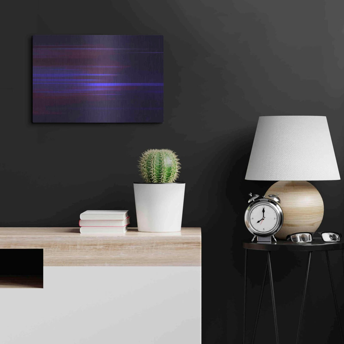 'Purple Magnetism' by NASA Space Photos – Metal Wall Art, 24x16 room view