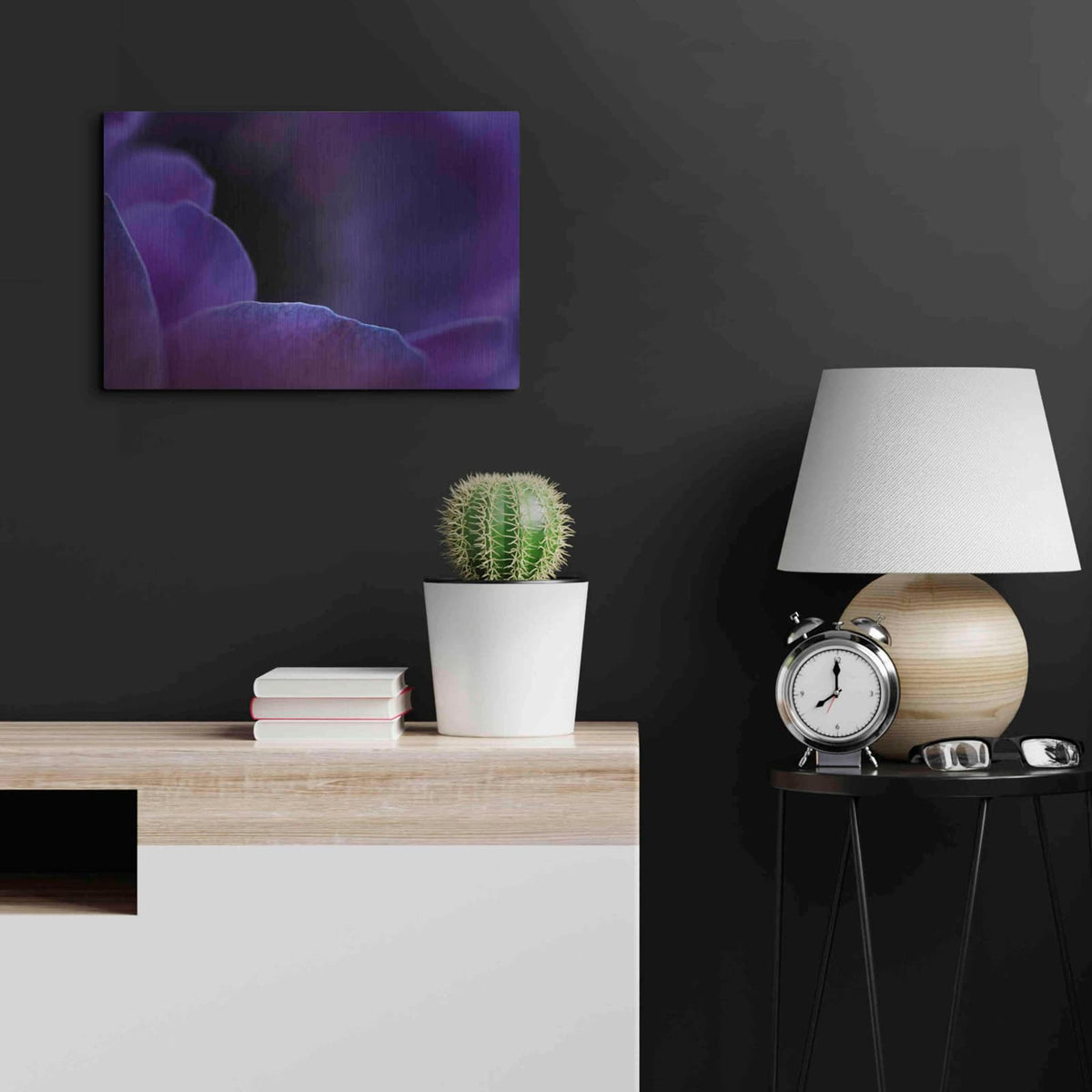 'Midnight Petals' by NASA Space Photos – Metal Wall Art, 24x16 room view