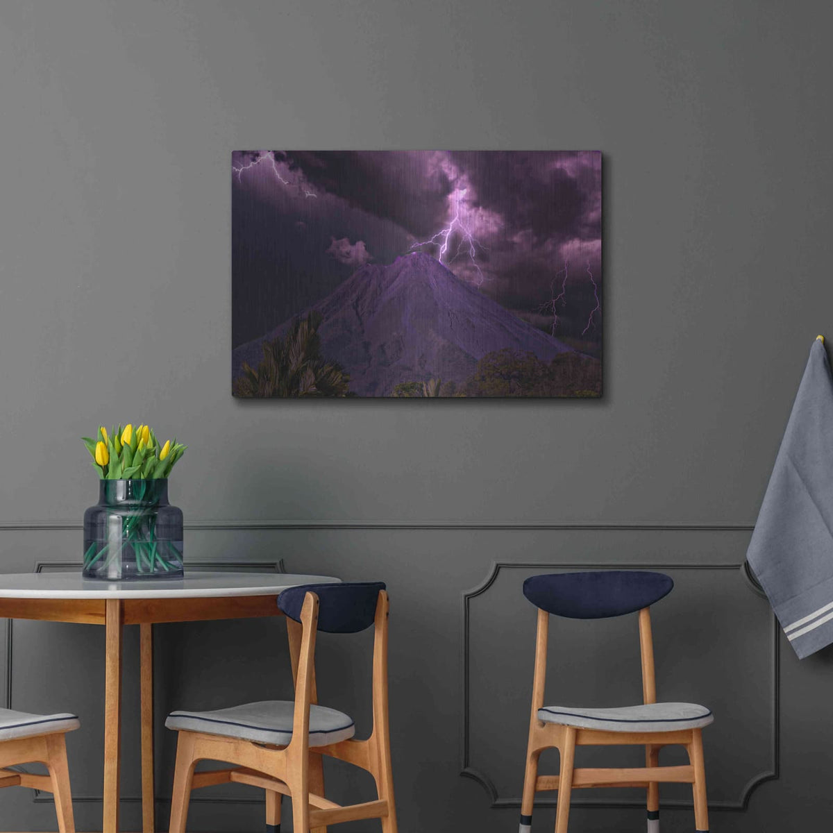 'Lilac Volcano' by NASA Space Photos – Metal Wall Art, 36x24 room view
