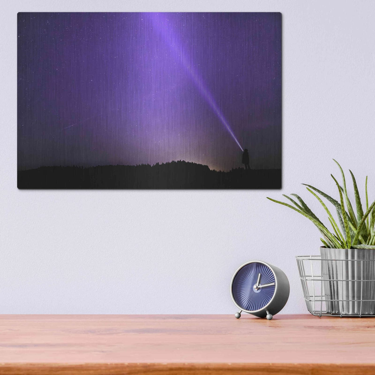 'Lavender Stars' by NASA Space Photos – Metal Wall Art, 16x12 room view