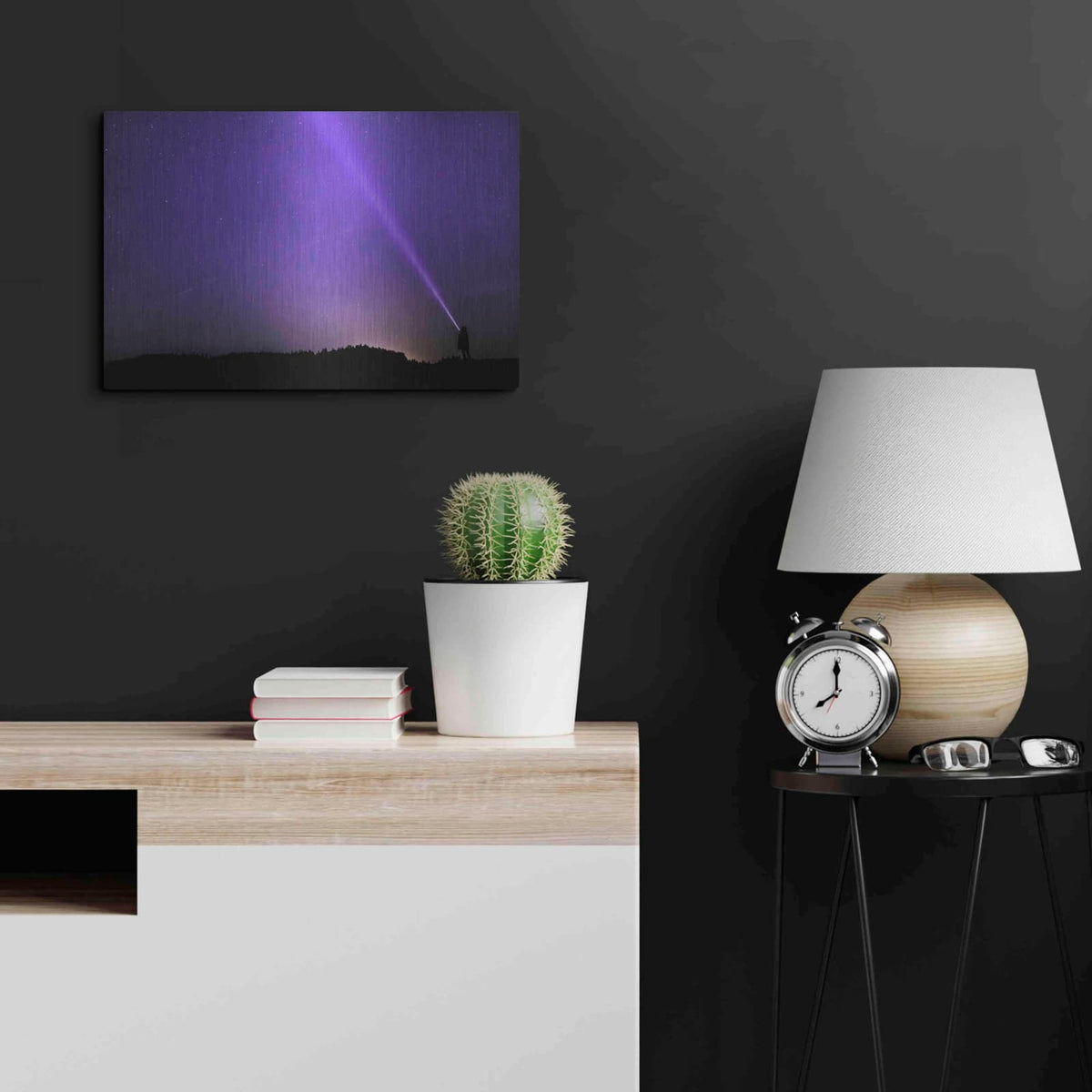 'Lavender Stars' by NASA Space Photos – Metal Wall Art, 24x16 room view