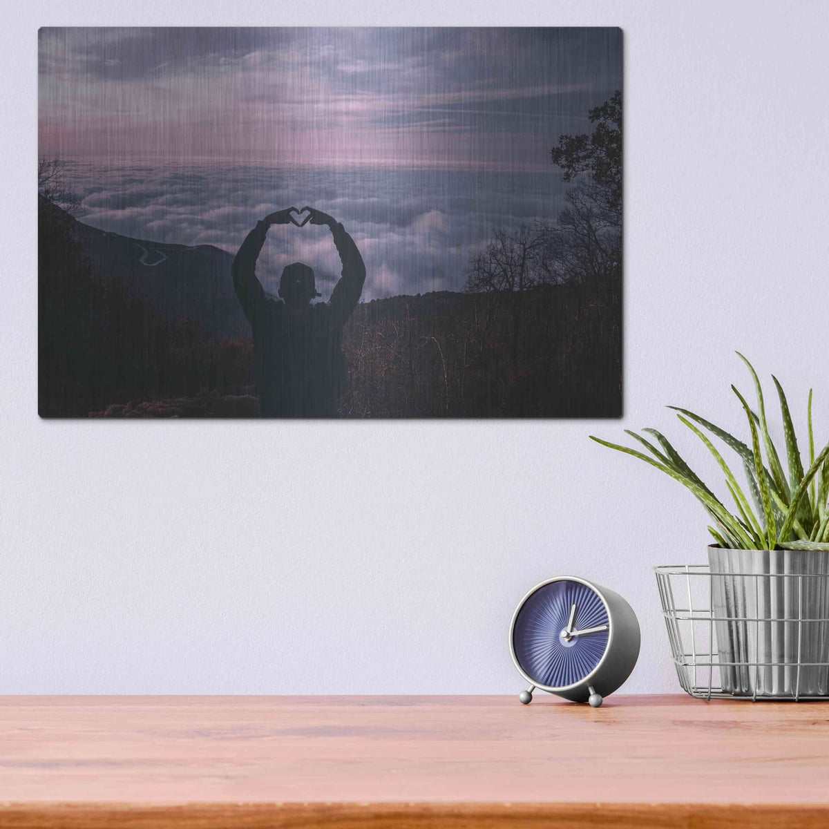 'Cotton Mountains' by NASA Space Photos – Metal Wall Art, 16x12 room view
