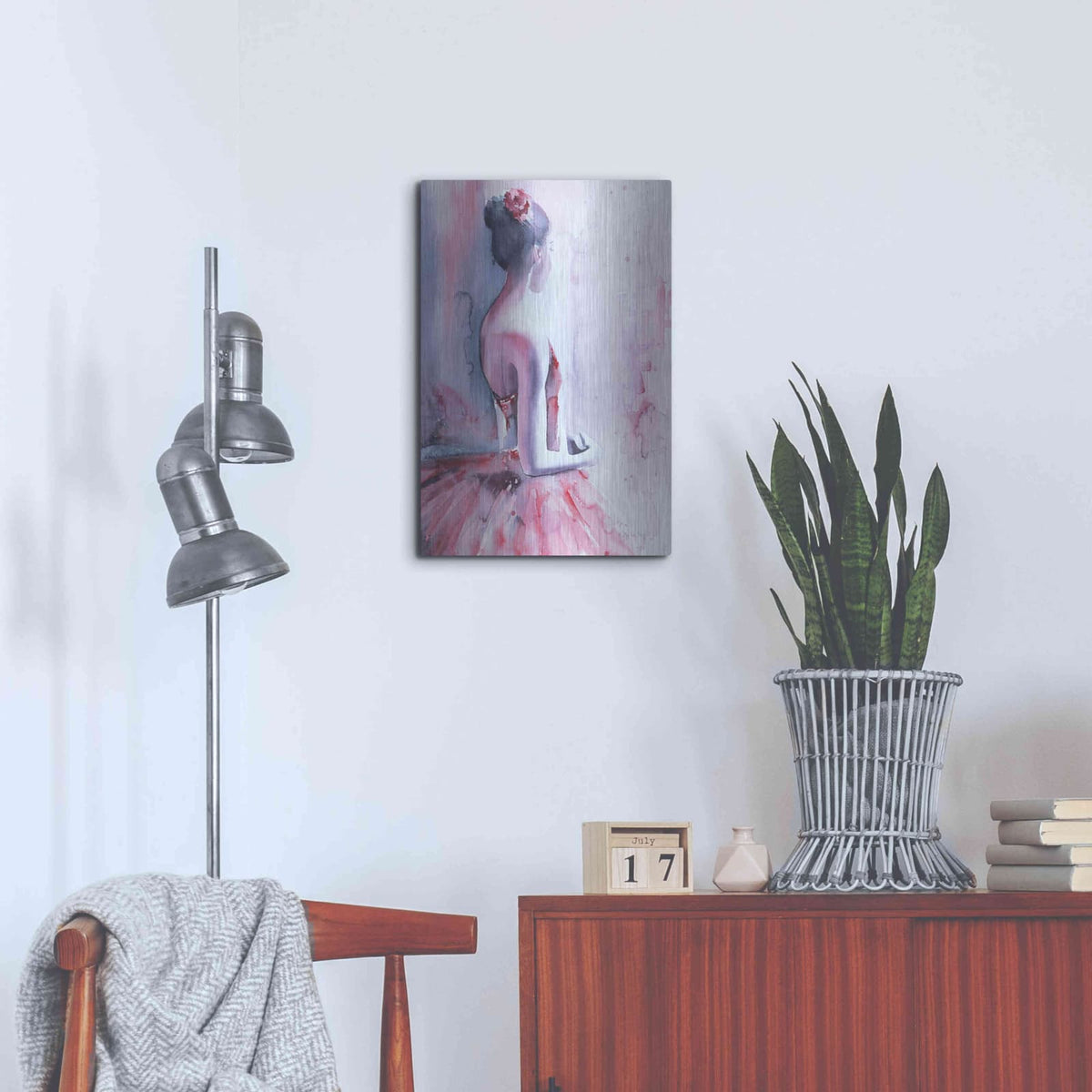 'Backstage Nerves' by Aimee Del Valle – Metal Wall Art, 16x24 room view