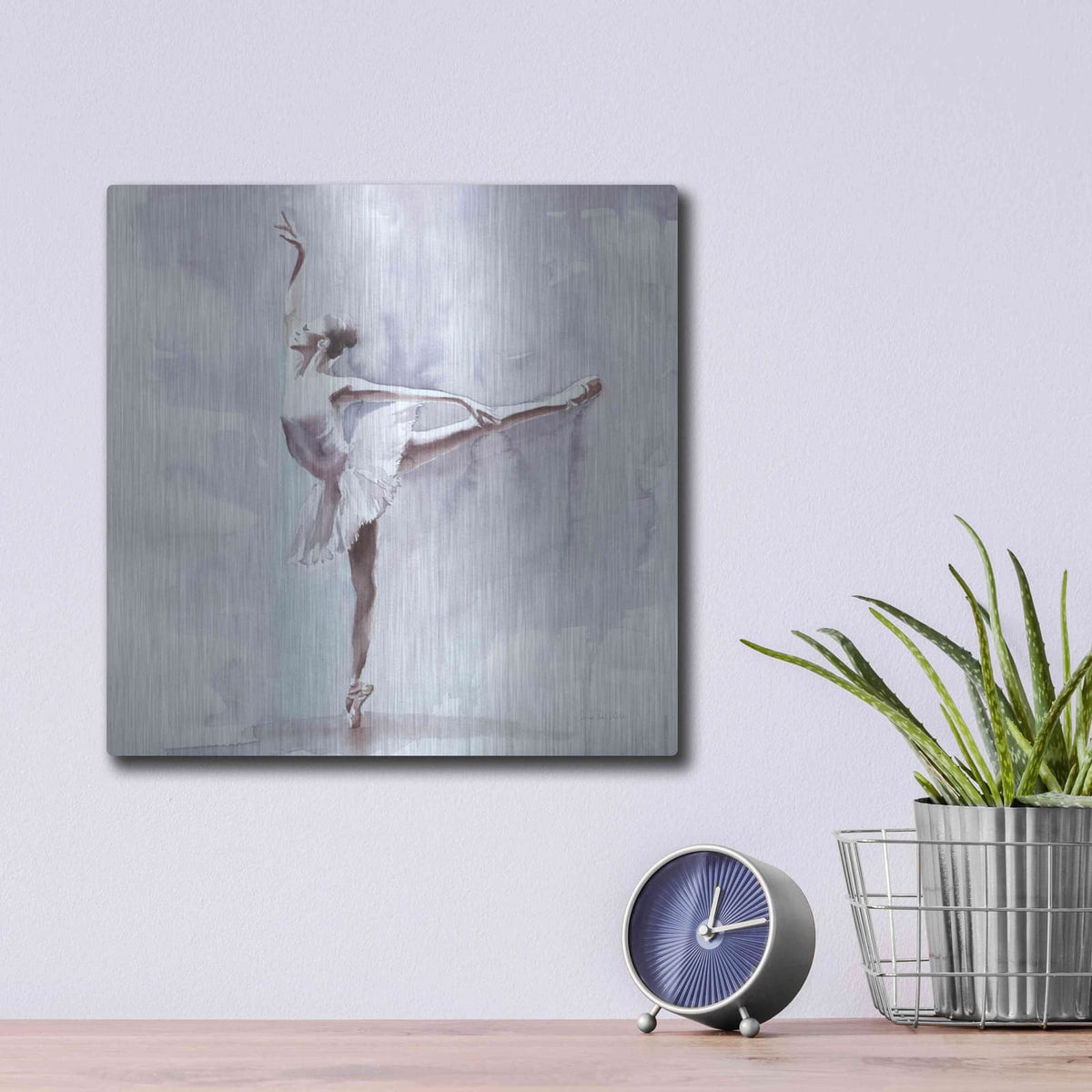 'Dusky Arabesque' by Aimee Del Valle – Metal Wall Art, 12x12 room view