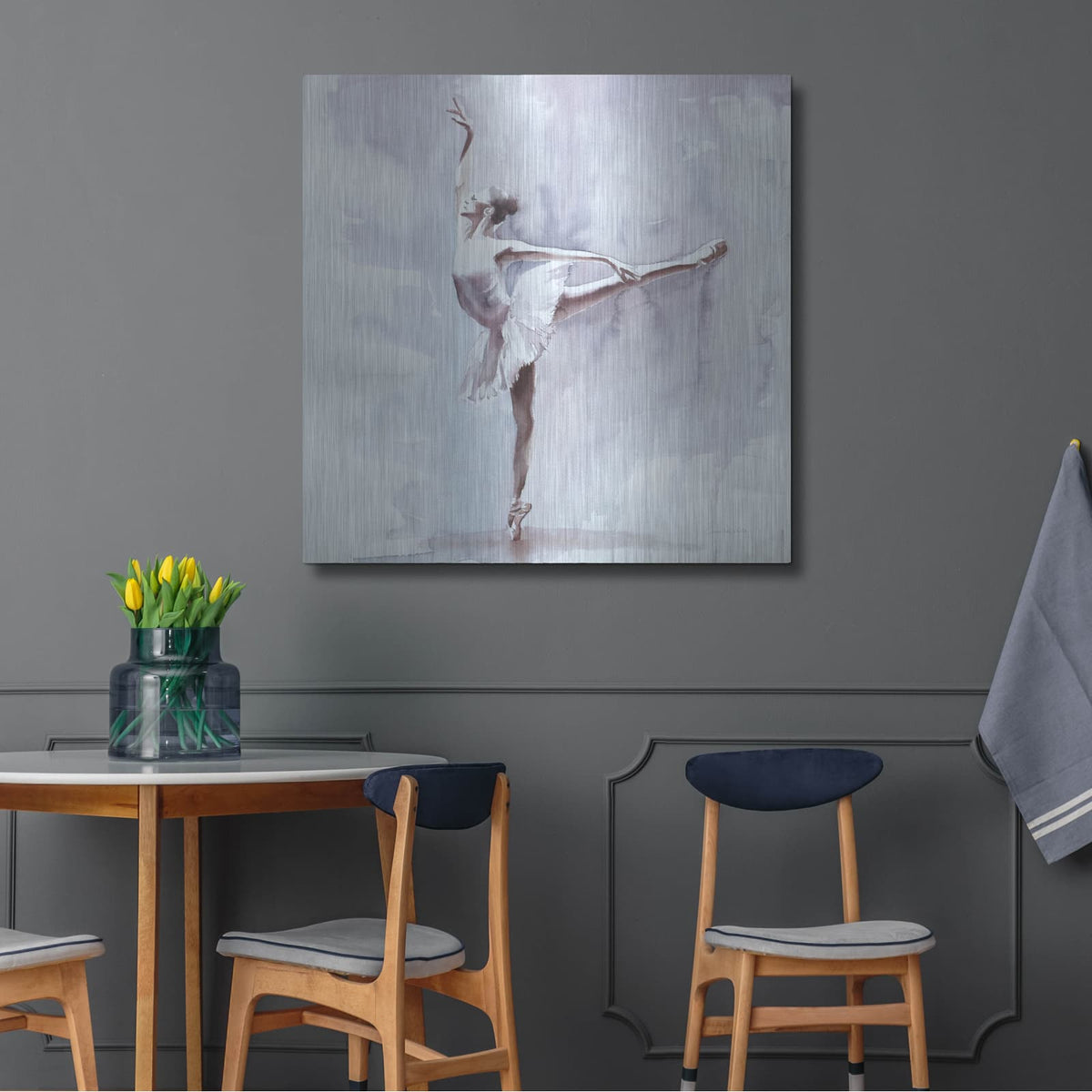 'Dusky Arabesque' by Aimee Del Valle – Metal Wall Art, 36x36 room view