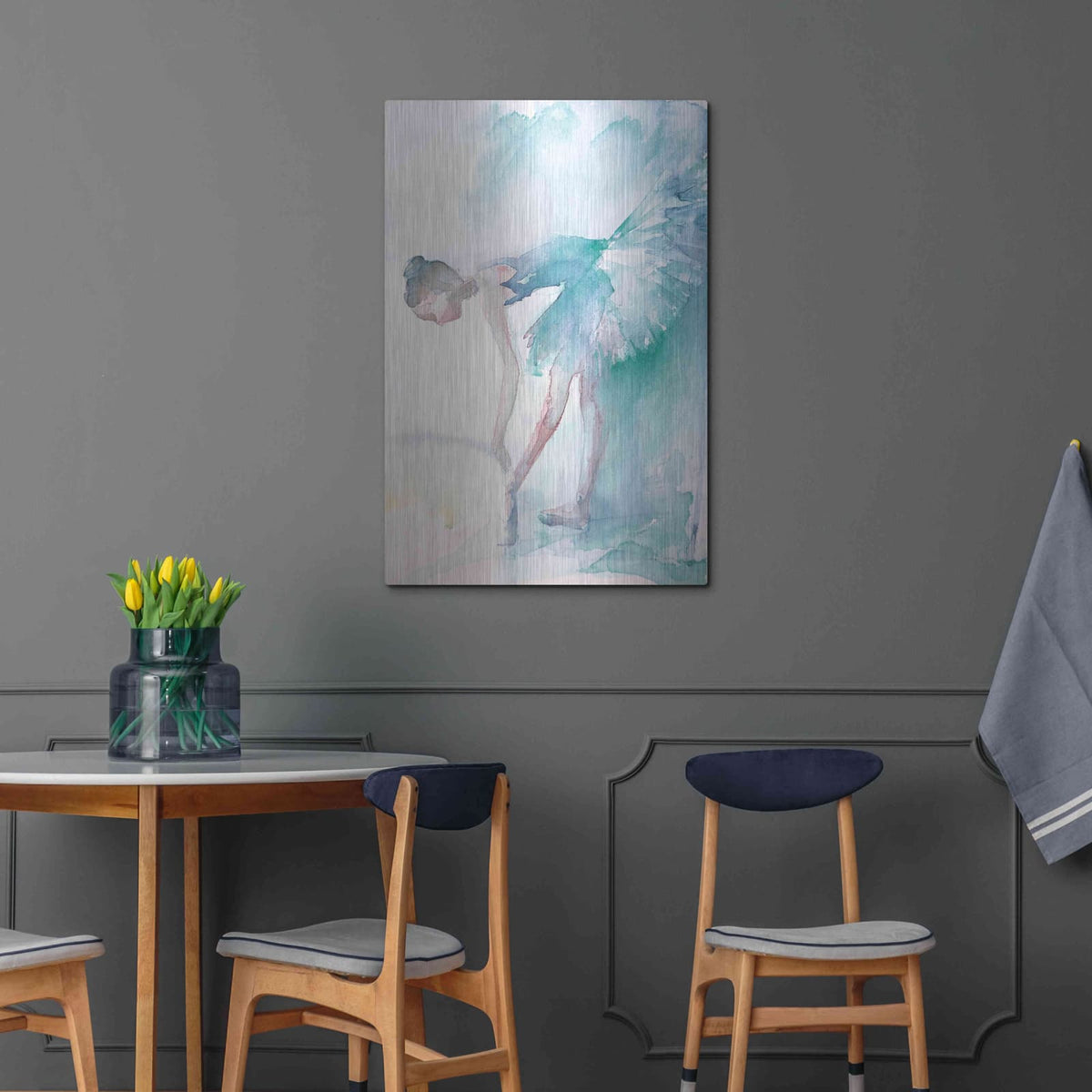'Pointe Shoes' by Aimee Del Valle – Metal Wall Art, 24x36 room view