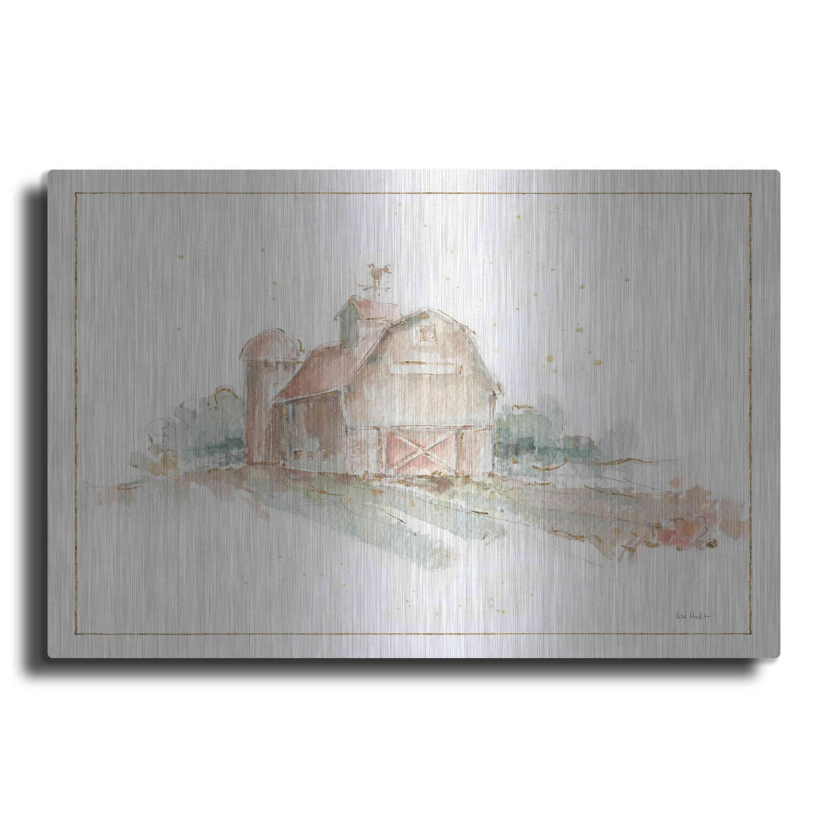 'Farm Friends XV Barn' by Lisa Audit – Metal Wall Art