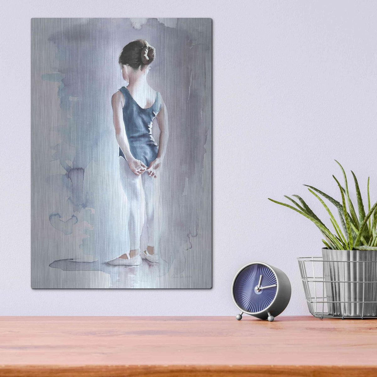 'First Day At Ballet' by Aimee Del Valle – Metal Wall Art, 12x16 room view